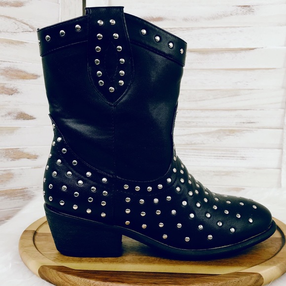 Charles Albert Shoes - CHARLES ALBERT | Country Western Silver Stud Calf high Boot 8